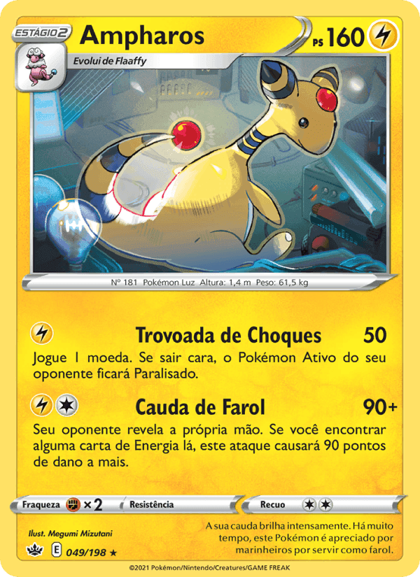 Ampharos, card 49 from Reinado Arrepiante