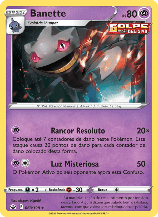 Banette, carte 63 de Reinado Arrepiante