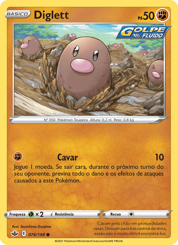 Diglett, carta 76 di Reinado Arrepiante
