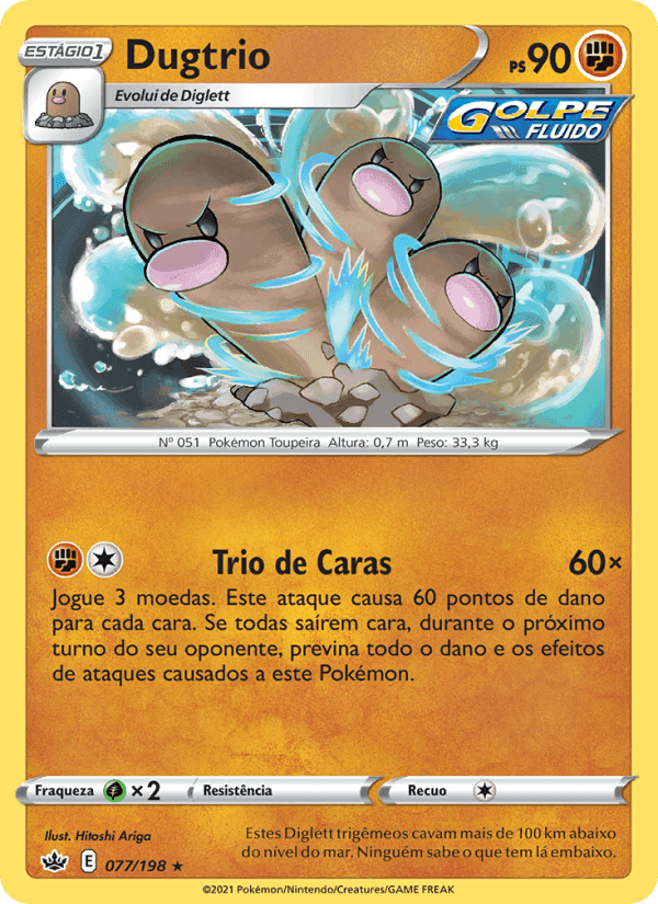 Dugtrio, carta 77 de Reinado Arrepiante