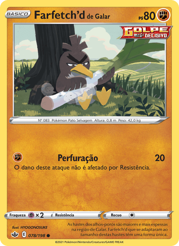 Farfetch'd de Galar, carta 78 de Reinado Arrepiante