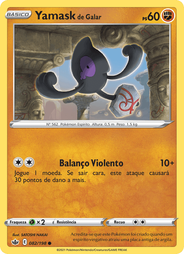 Yamask de Galar, card 82 from Reinado Arrepiante
