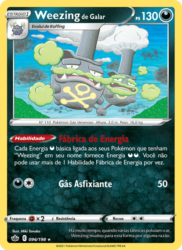 Weezing de Galar, card 96 from Reinado Arrepiante