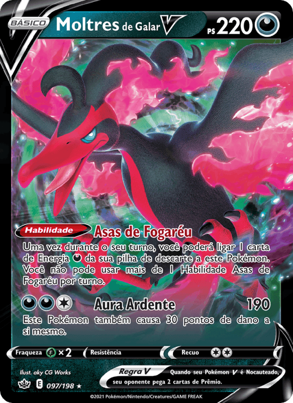 Moltres de Galar V, carta 97 de Reinado Arrepiante