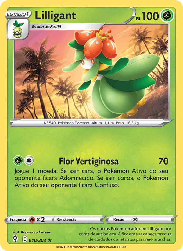 Lilligant, carta 10 di Céus em Evolução