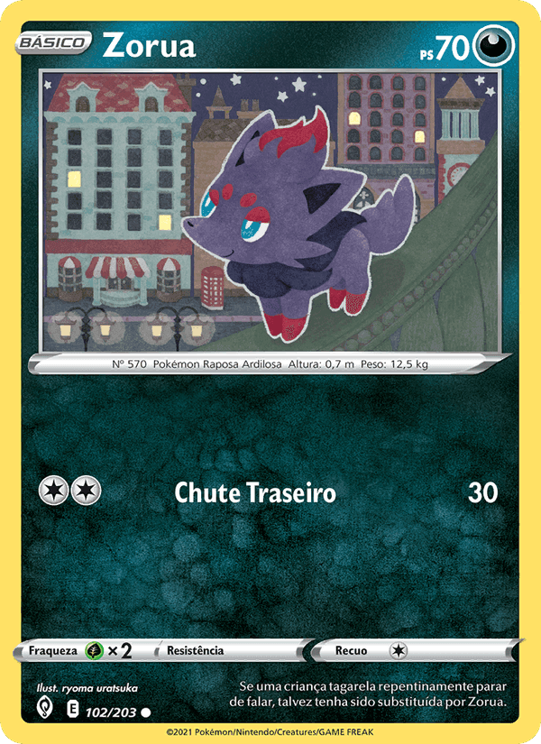 Zorua, card 102 from Céus em Evolução