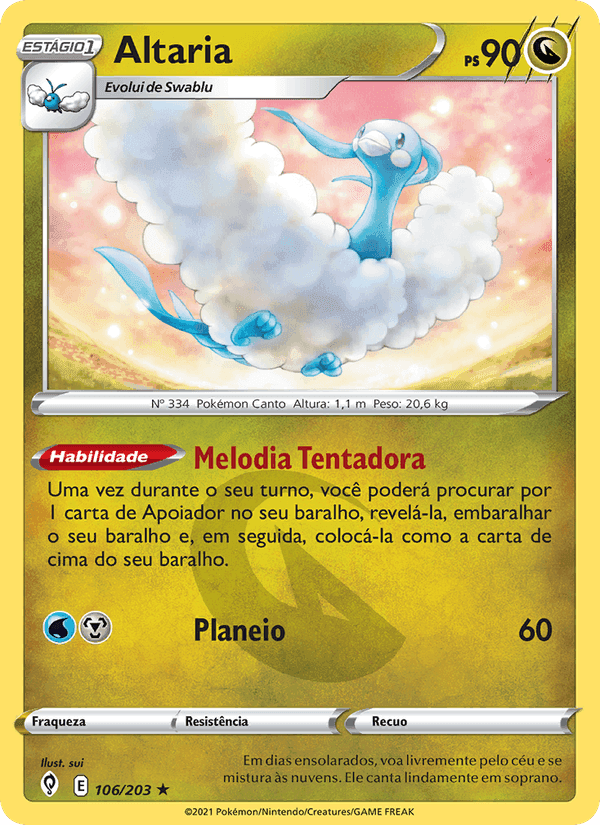 Altaria, carta 106 de Céus em Evolução