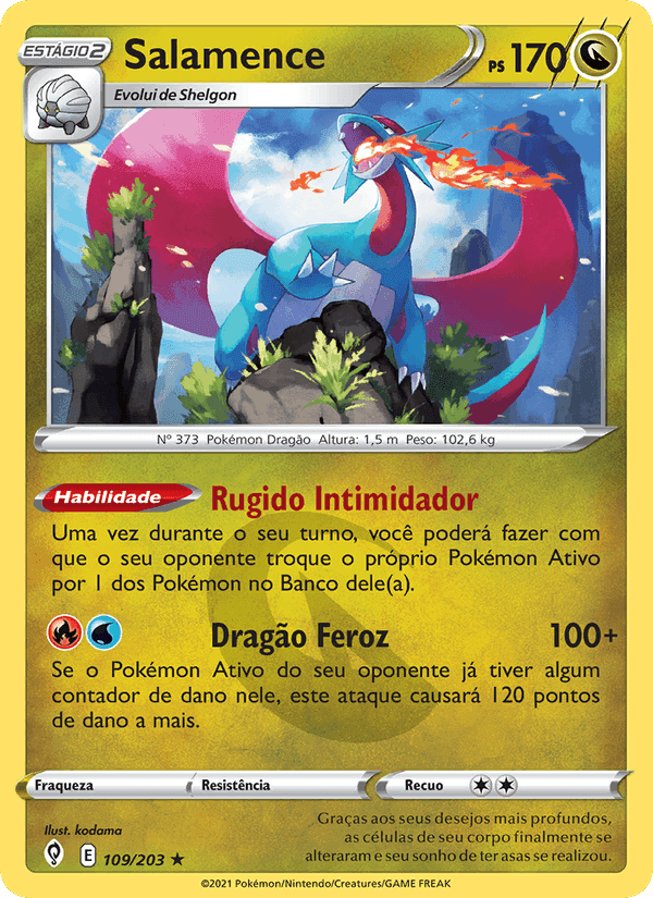 Salamence, card 109 from Céus em Evolução