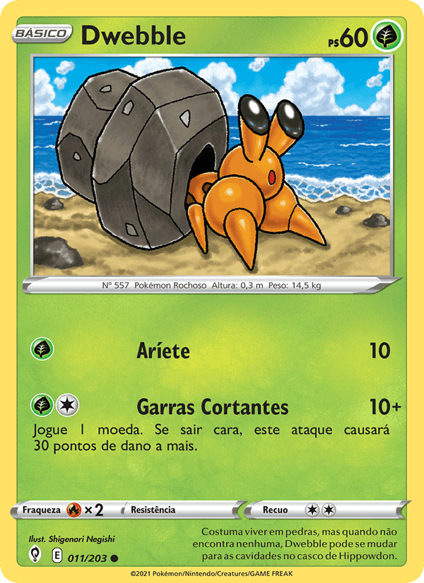 Dwebble, card 11 from Céus em Evolução