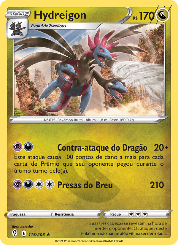 Hydreigon, carte 115 de Céus em Evolução