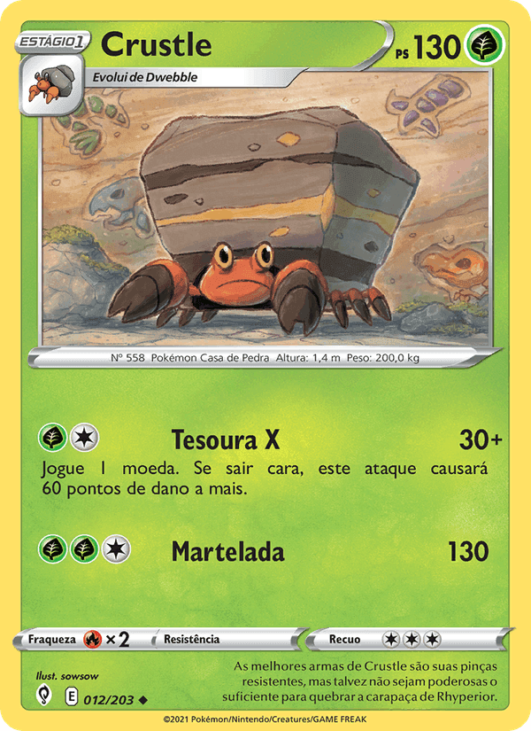 Crustle, card 12 from Céus em Evolução
