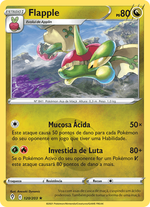 Flapple, card 120 from Céus em Evolução
