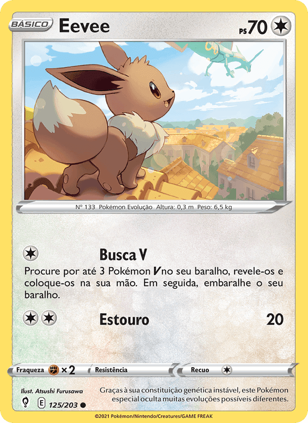 Eevee, carta 125 de Céus em Evolução