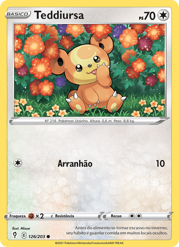 Teddiursa, card 126 from Céus em Evolução