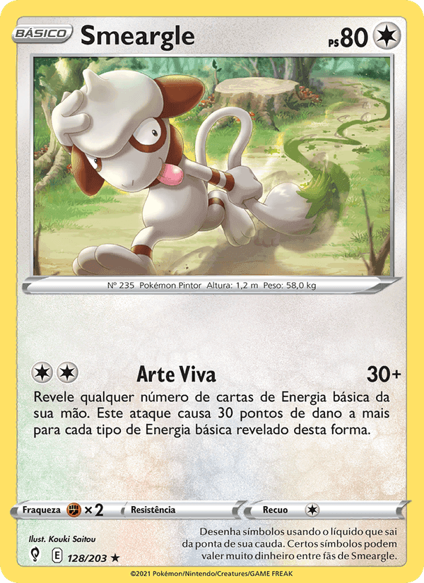 Smeargle, carta 128 de Céus em Evolução