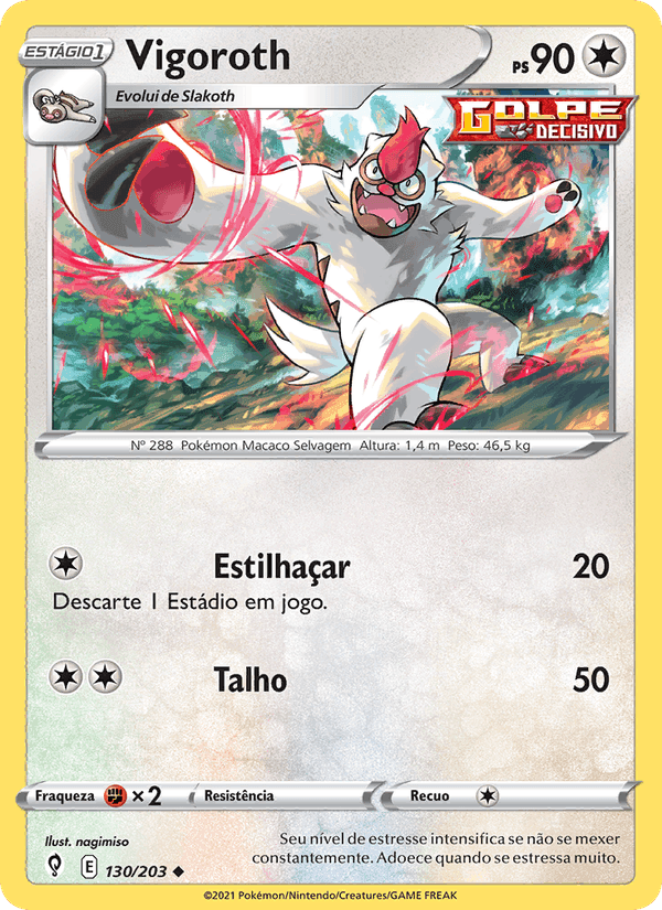 Vigoroth, carta 130 de Céus em Evolução