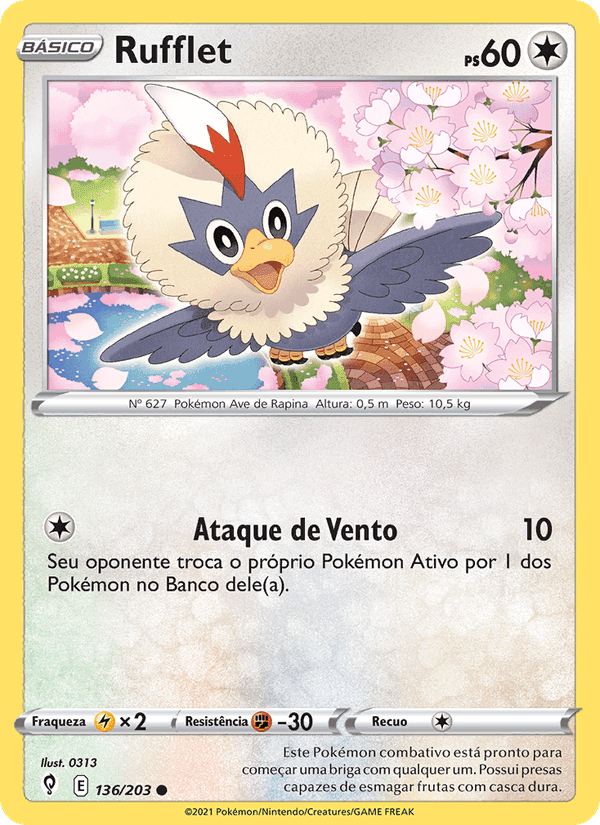 Rufflet, card 136 from Céus em Evolução