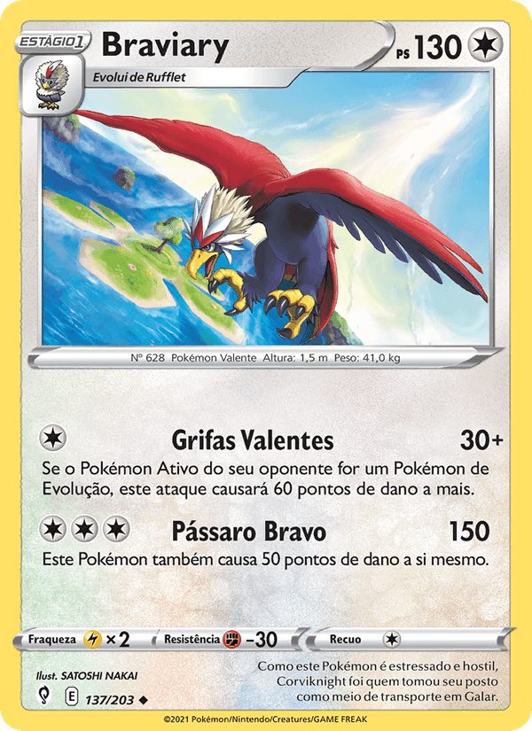 Braviary, carta 137 de Céus em Evolução