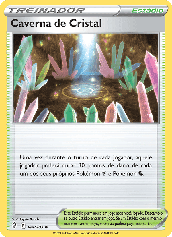 Caverna de Cristal, carta 144 de Céus em Evolução