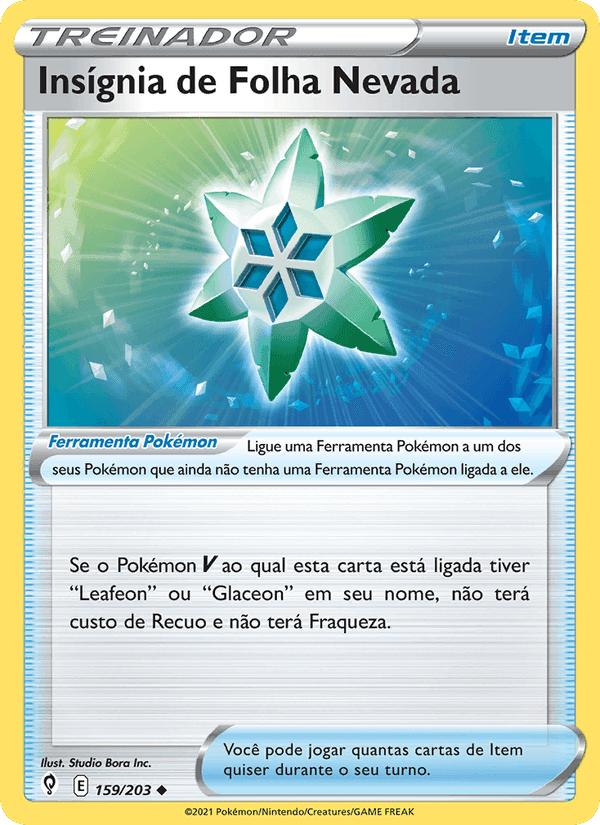 Insígnia de Folha Nevada, card 159 from Céus em Evolução