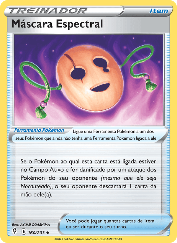 Máscara Espectral, carta 160 de Céus em Evolução