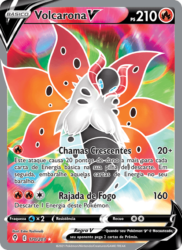 Volcarona V, card 170 from Céus em Evolução