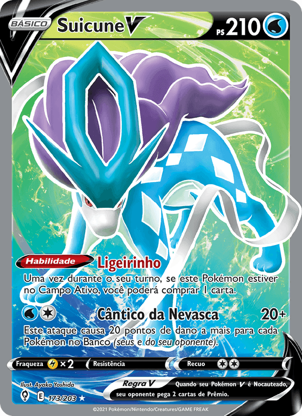Suicune V, carta 173 de Céus em Evolução