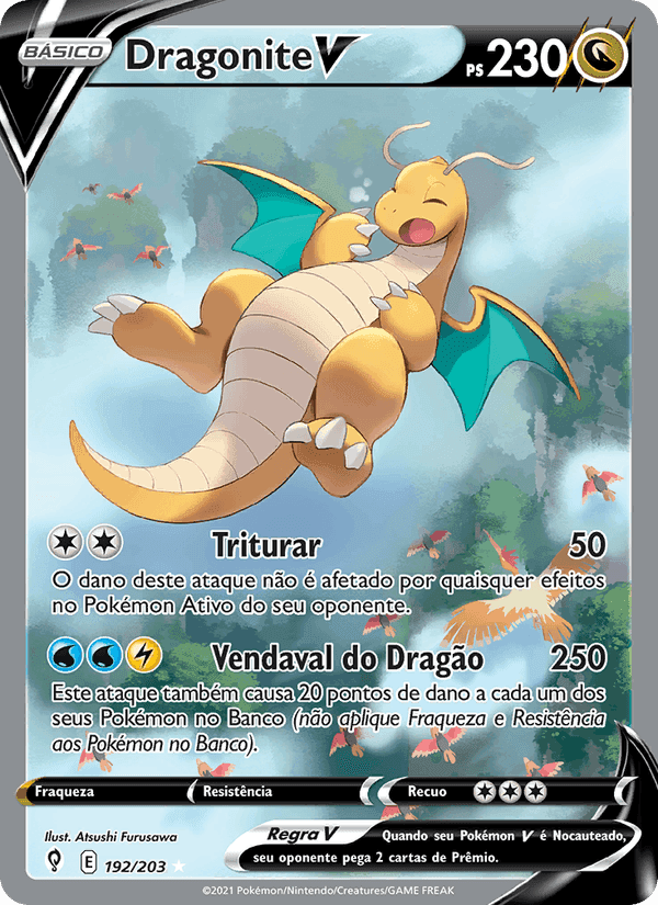 Dragonite V, card 192 from Céus em Evolução