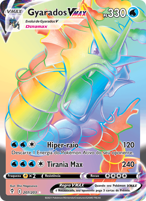 Gyarados VMAX, carta 207 de Céus em Evolução