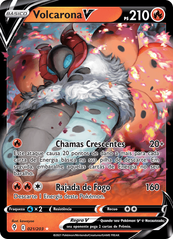 Volcarona V, carte 21 de Céus em Evolução