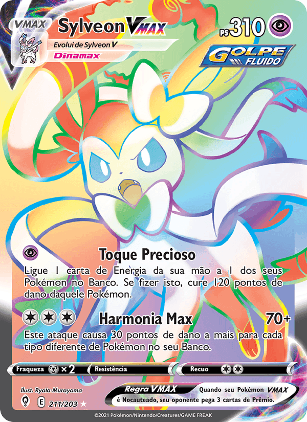 Sylveon VMAX, carte 211 de Céus em Evolução