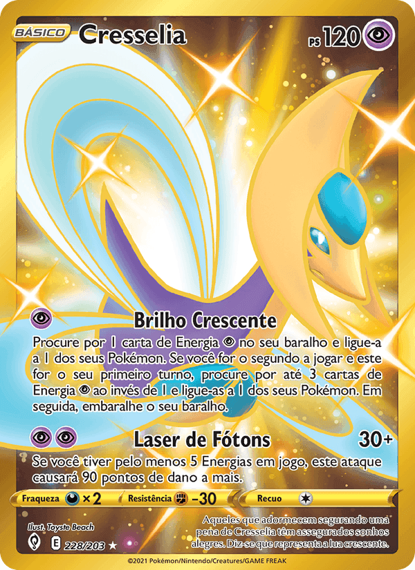 Cresselia, carte 228 de Céus em Evolução