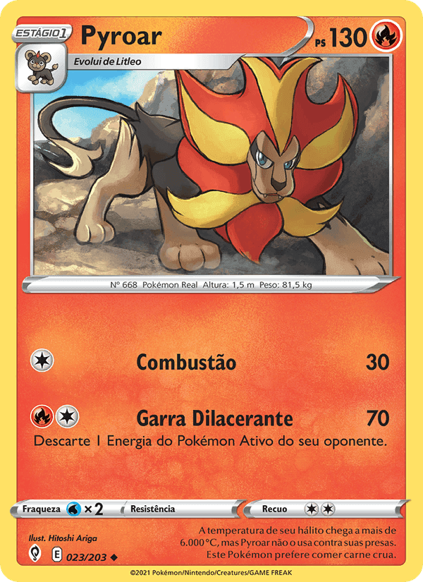 Pyroar, carta 23 de Céus em Evolução
