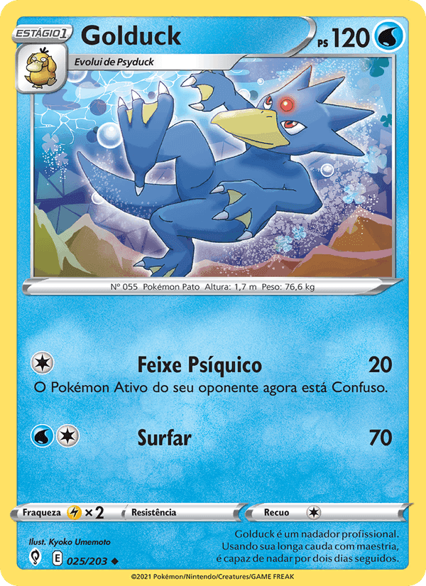 Golduck, carta 25 di Céus em Evolução