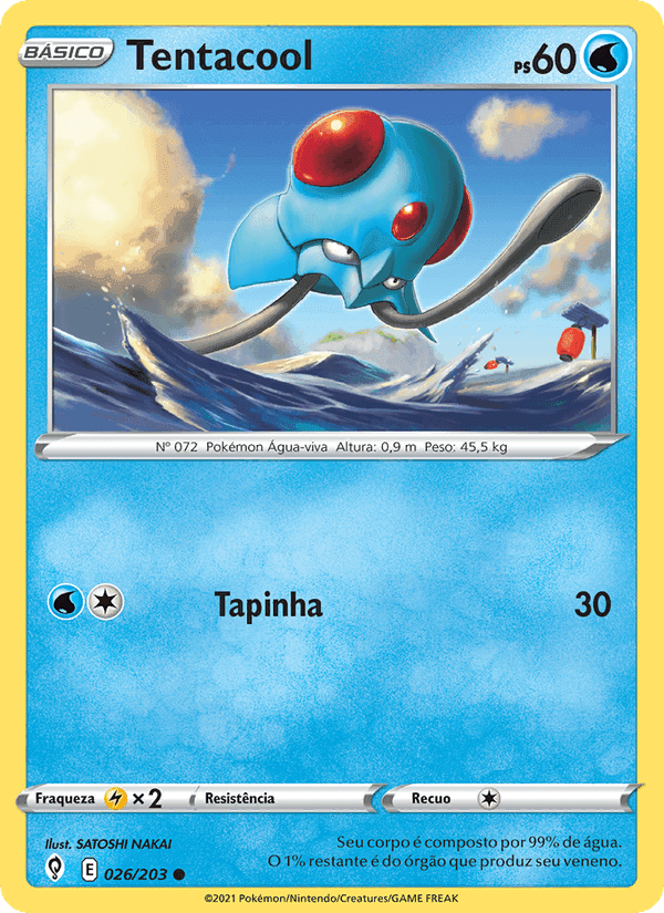 Tentacool, card 26 from Céus em Evolução