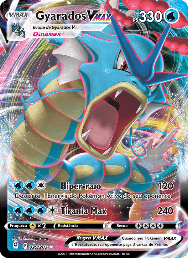 Gyarados VMAX, carte 29 de Céus em Evolução