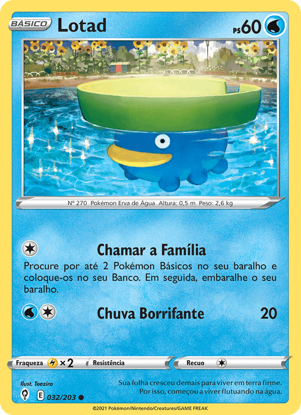 Lotad, carta 32 de Céus em Evolução
