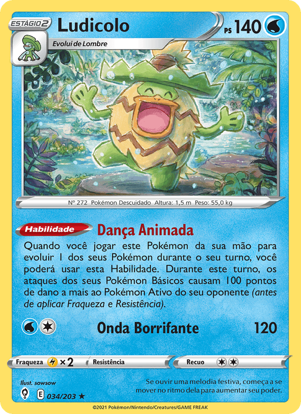 Ludicolo, carta 34 de Céus em Evolução