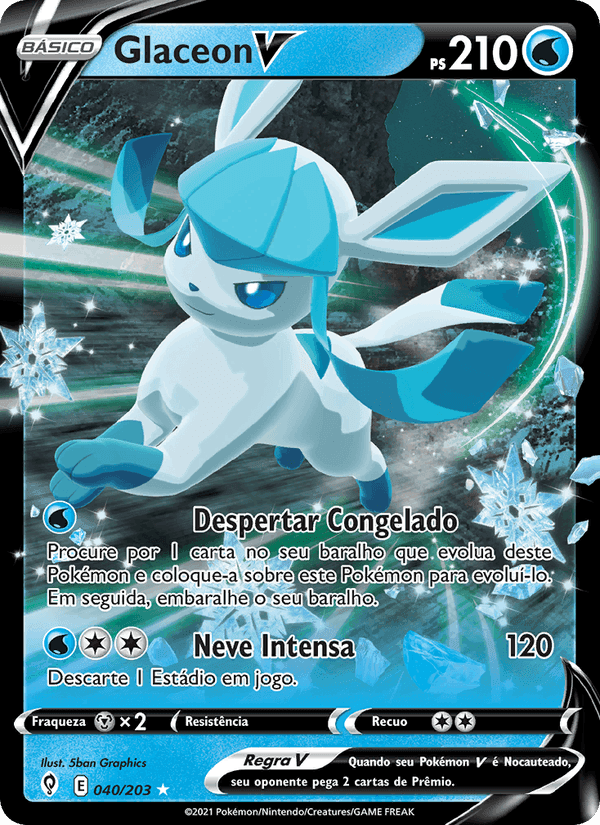 Glaceon V, carte 40 de Céus em Evolução