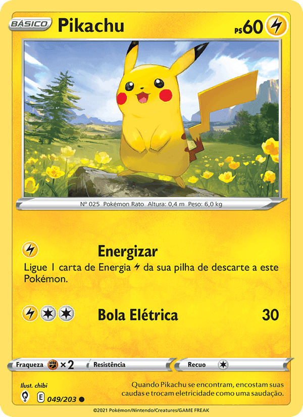Pikachu, carta 49 de Céus em Evolução