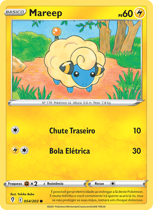 Mareep, carte 54 de Céus em Evolução