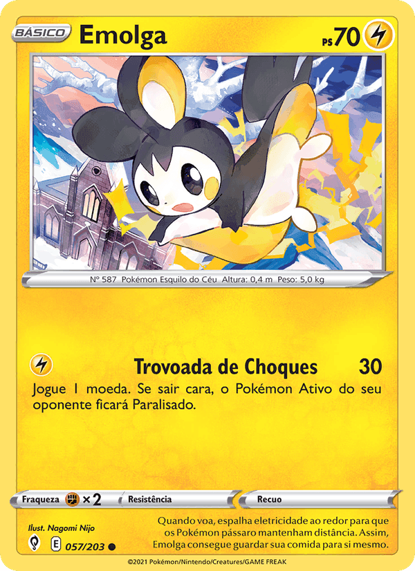Emolga, card 57 from Céus em Evolução