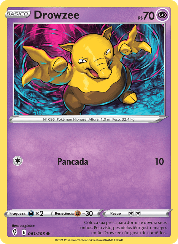 Drowzee, card 61 from Céus em Evolução