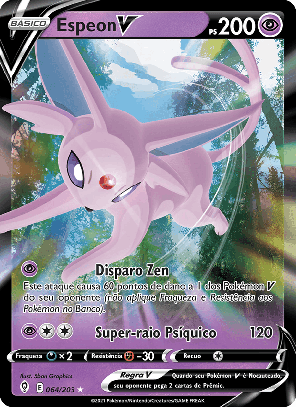 Espeon V, carta 64 di Céus em Evolução