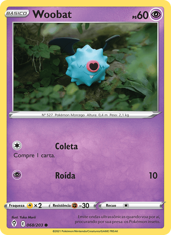 Woobat, carta 68 de Céus em Evolução