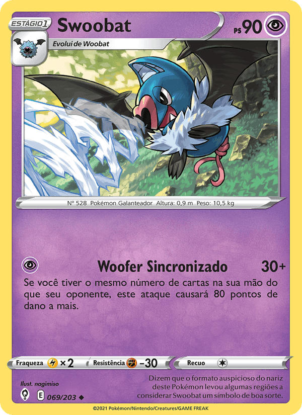 Swoobat, card 69 from Céus em Evolução