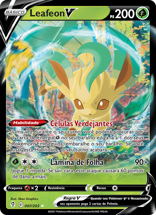 Leafeon V, carte 7 de Céus em Evolução