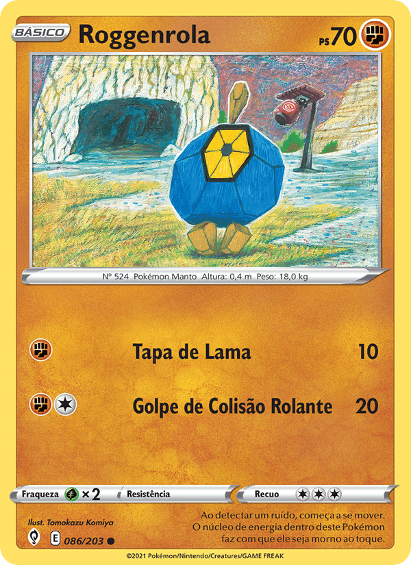 Roggenrola, carta 86 de Céus em Evolução