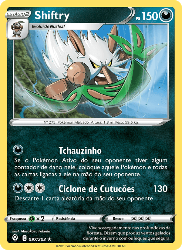 Shiftry, carta 97 de Céus em Evolução