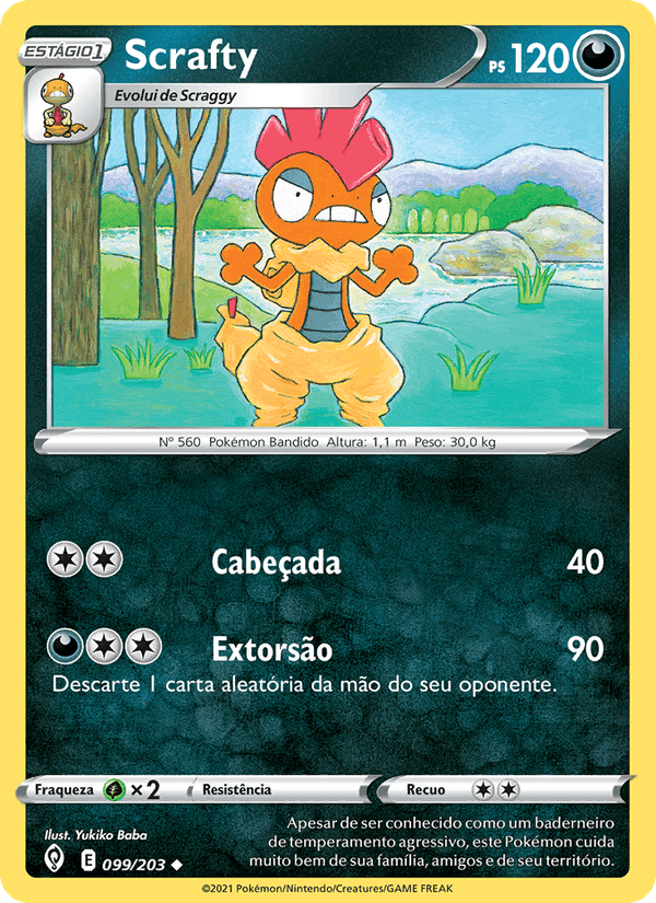 Scrafty, carta 99 de Céus em Evolução